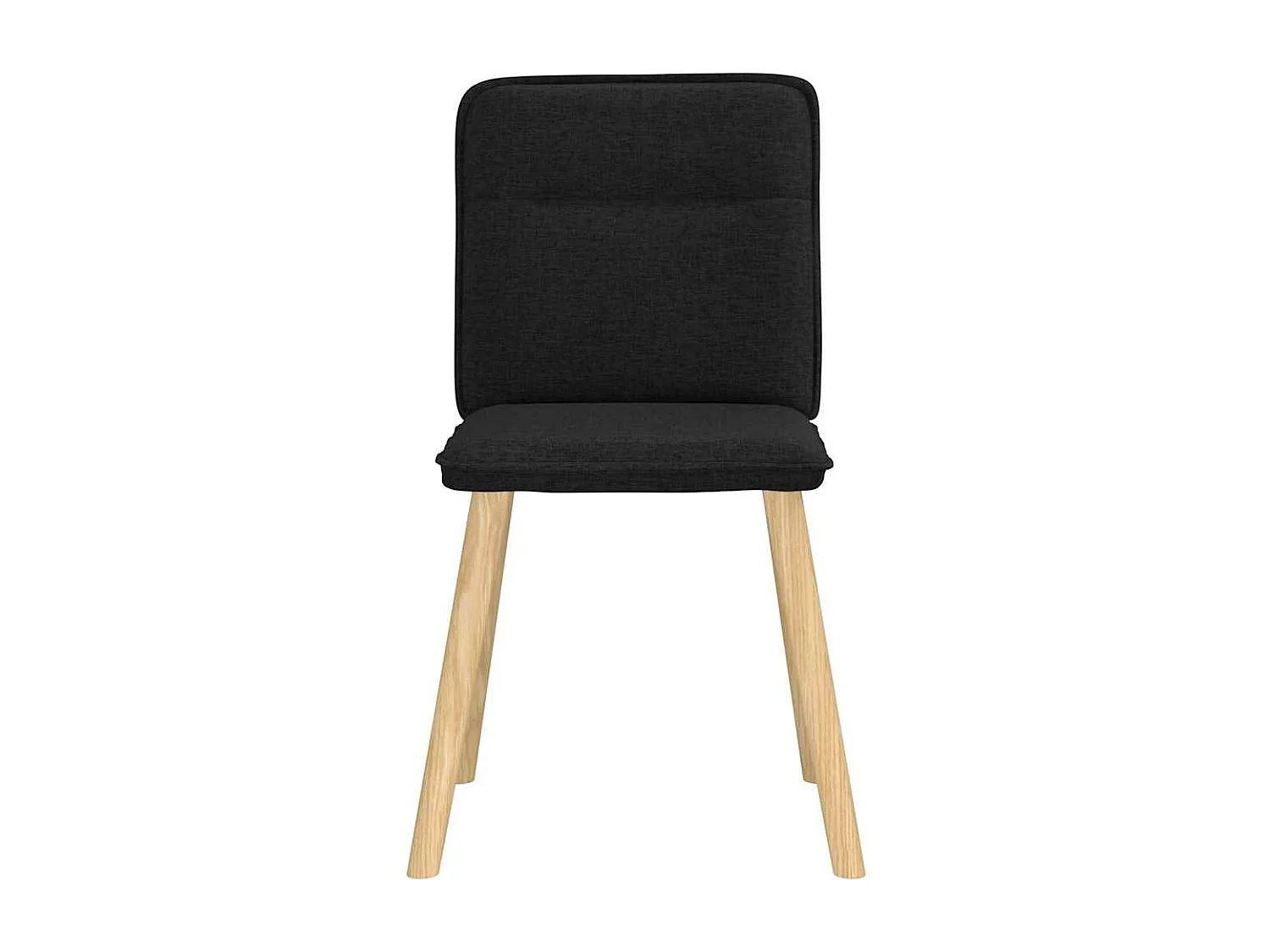 Chaises à manger lot de 2 noir tissu