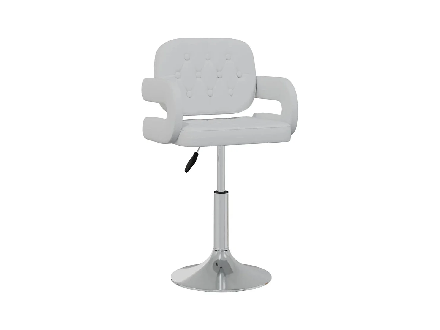 Chaises pivotantes à manger lot de 2 blanc similicuir