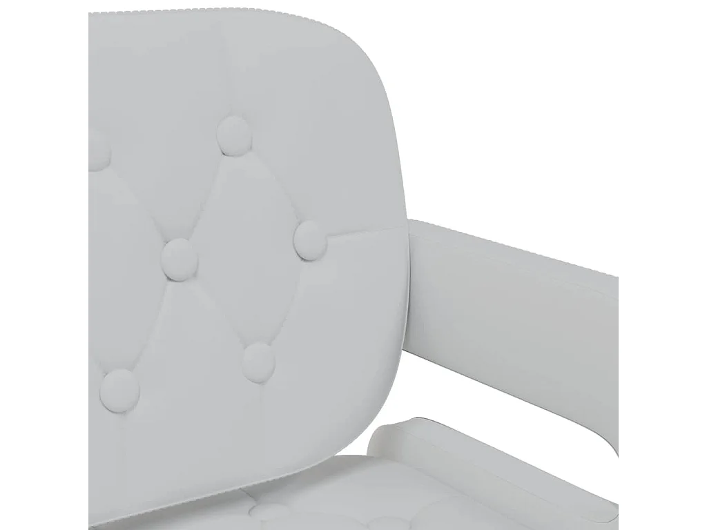 Chaises pivotantes à manger lot de 2 blanc similicuir