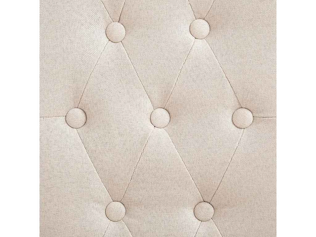 Cadeiras de jantar 4 peças tecido cor creme