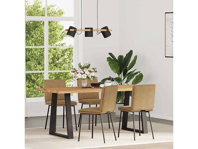 Sillas de comedor 4 unidades terciopelo marrón