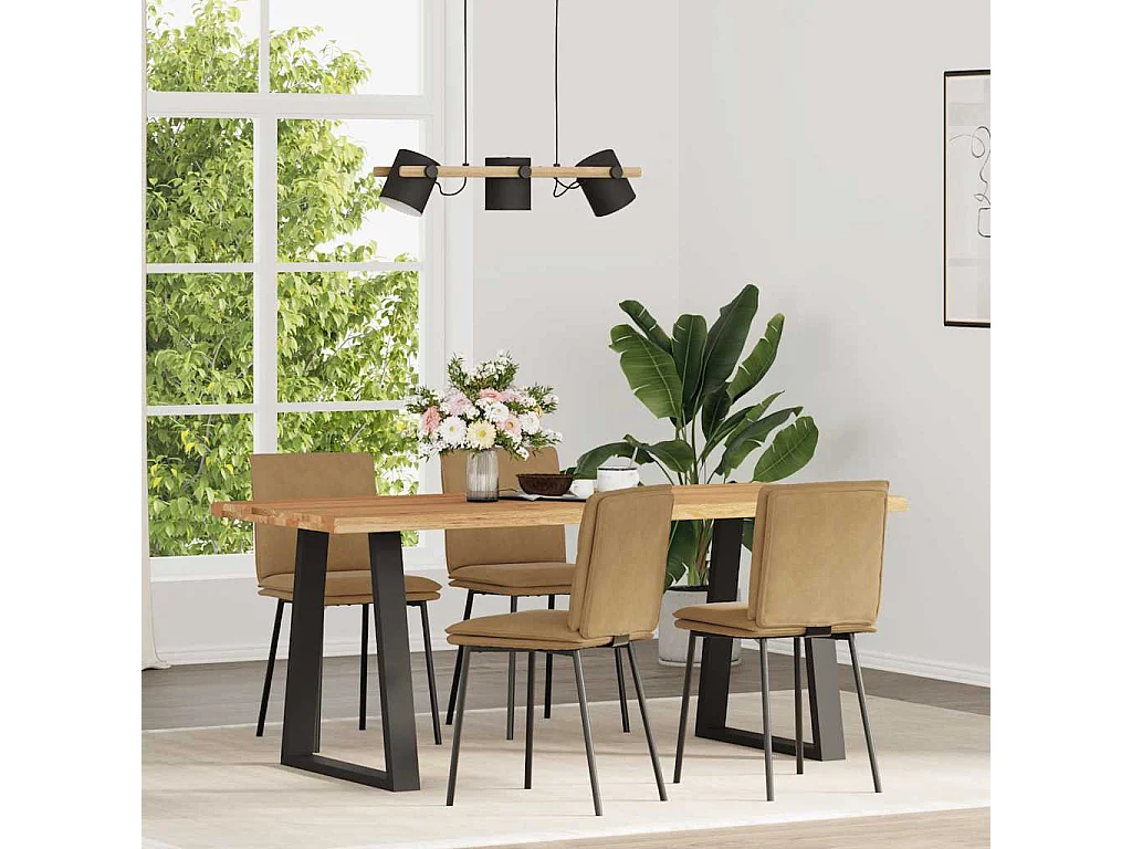 Sillas de comedor 4 unidades terciopelo marrón