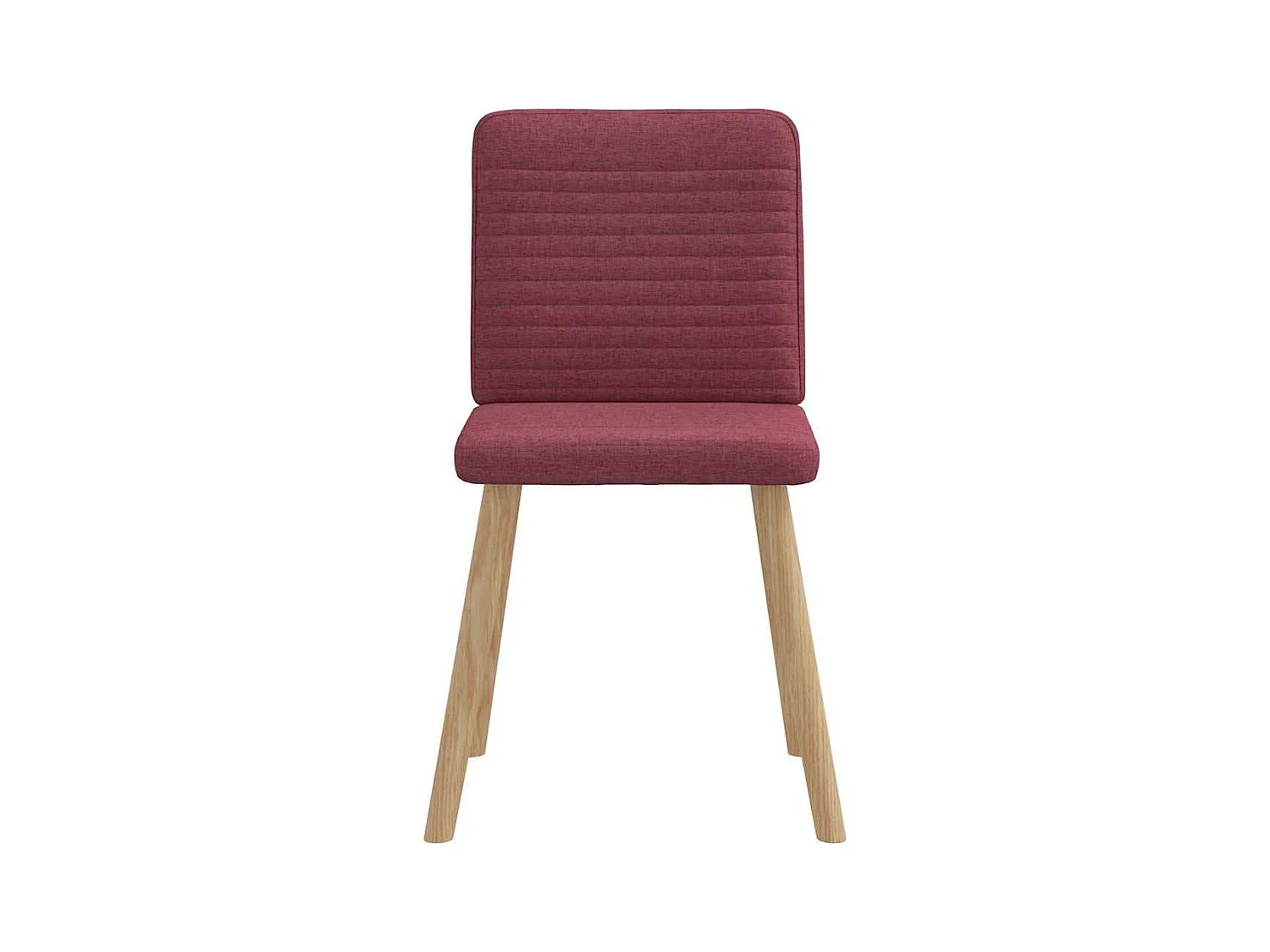 Sillas de comedor 2 unidades tela rojo tinto