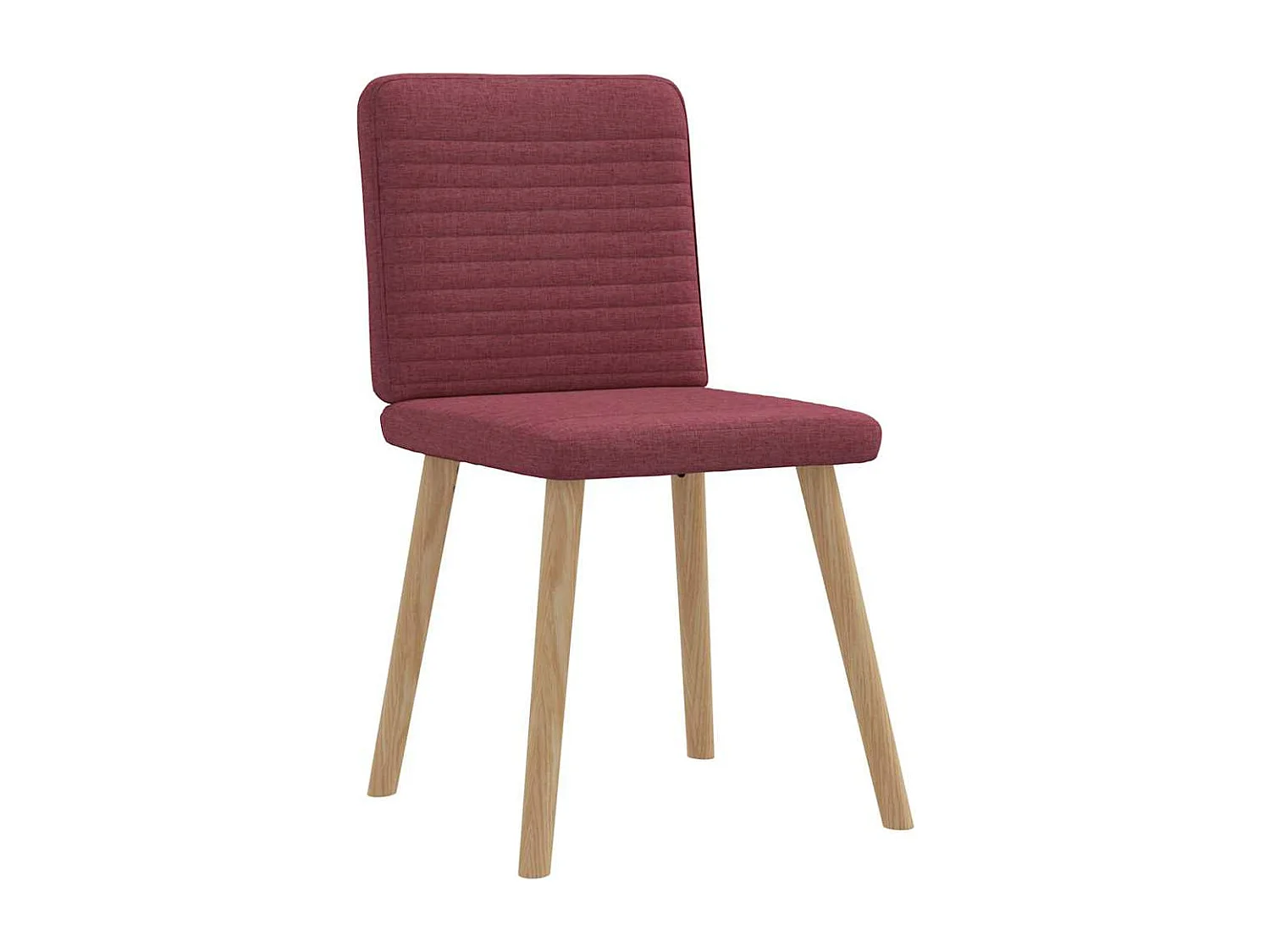 Chaises à manger lot de 2 rouge bordeaux tissu