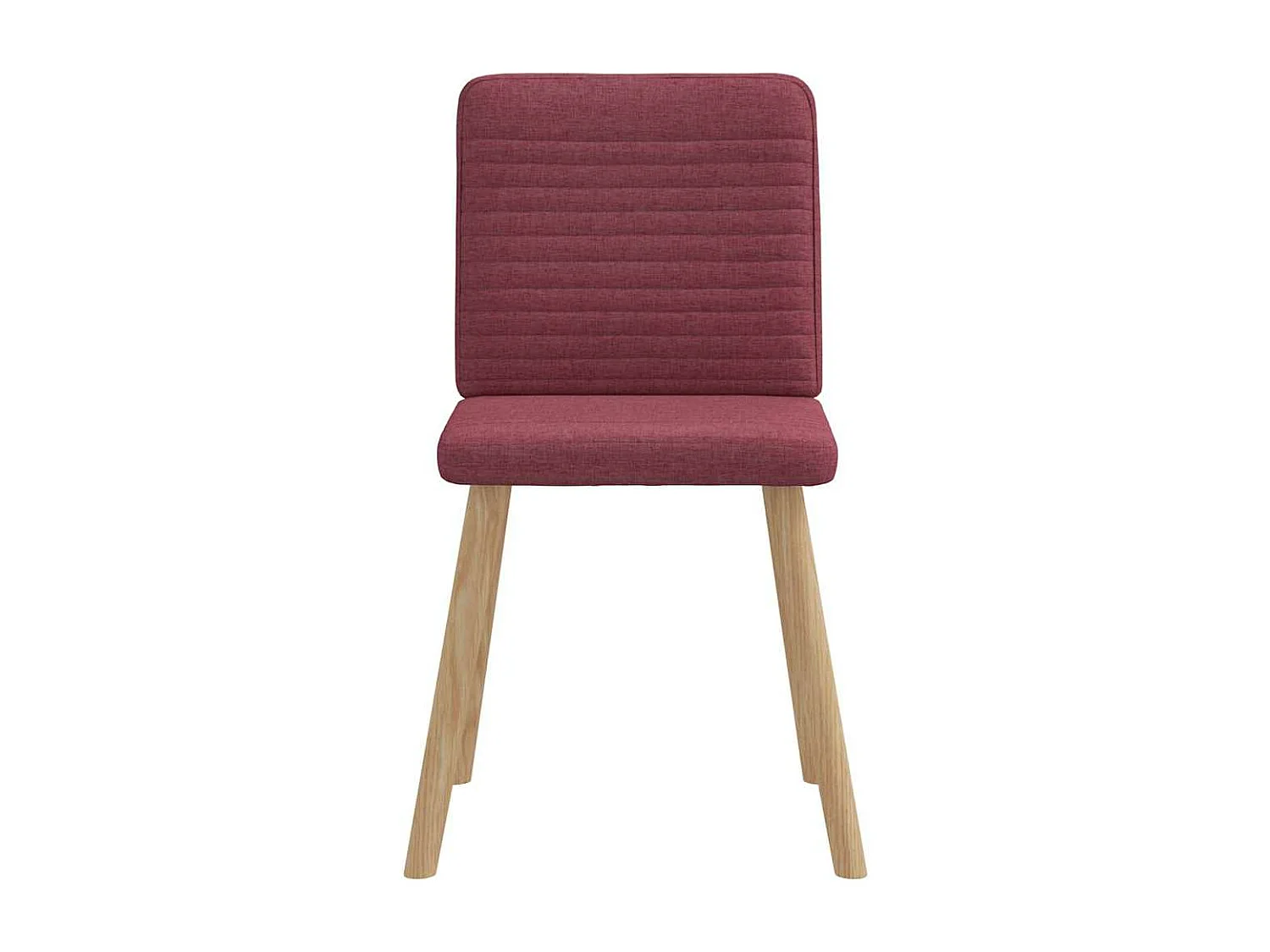 Chaises à manger lot de 2 rouge bordeaux tissu