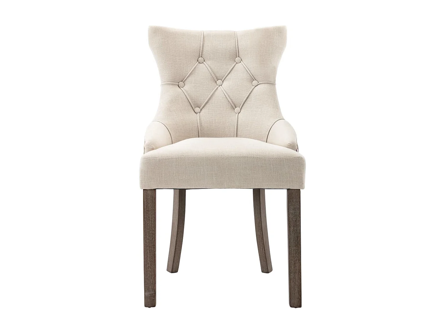 Chaises à manger lot de 2 beige tissu