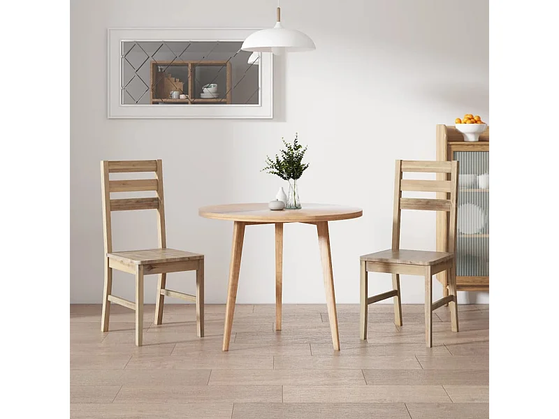 Sillas de comedor 2 unidades madera maciza de acacia