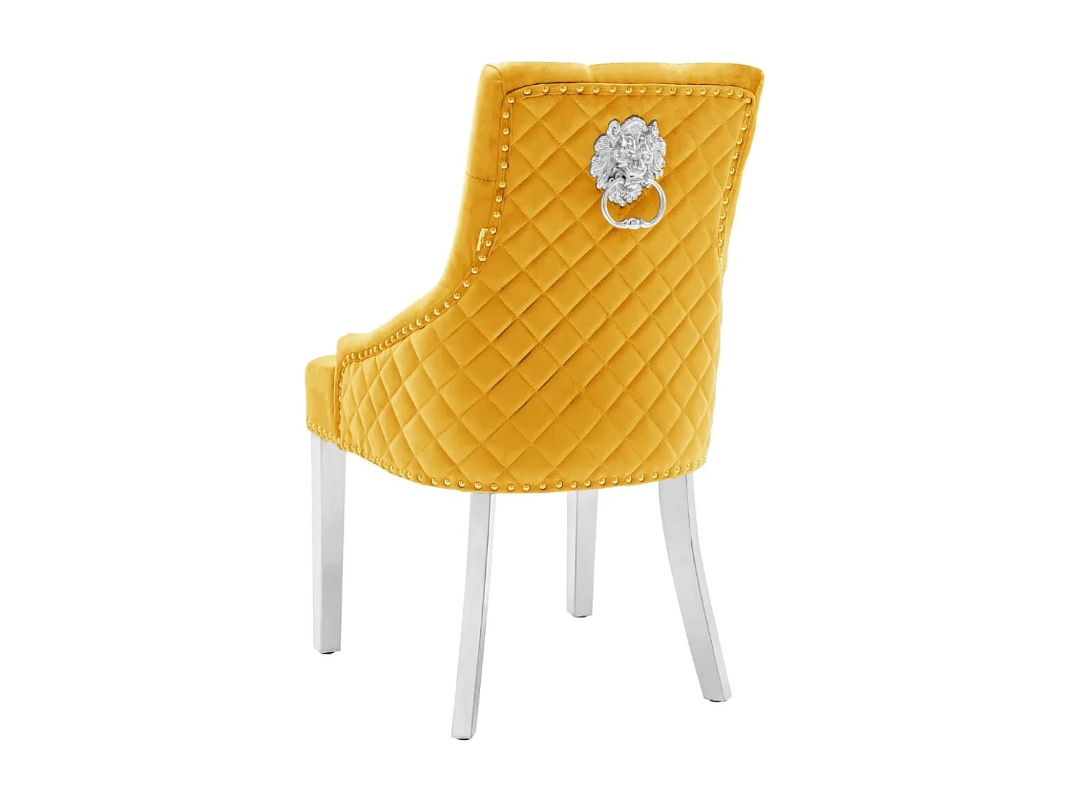 Eetkamerstoelen 2 st fluweel geel