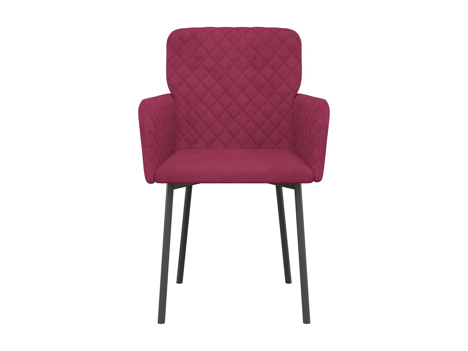 Chaises à manger lot de 2 Rouge bordeaux Velours