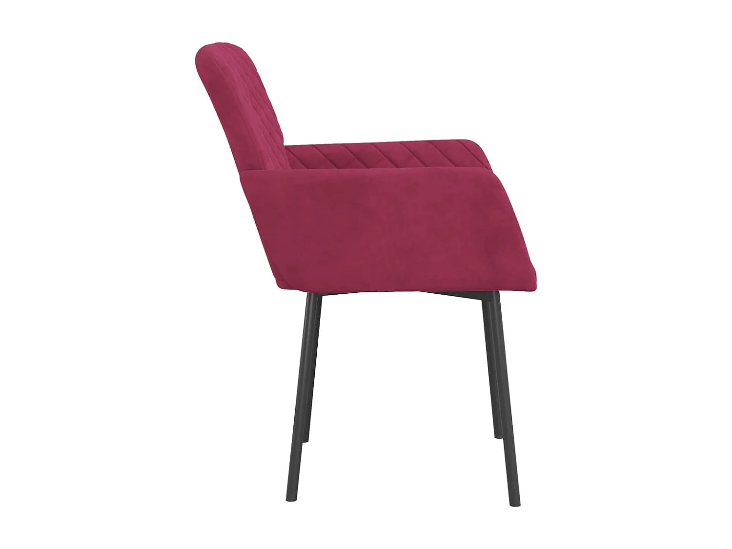 Chaises à manger lot de 2 Rouge bordeaux Velours