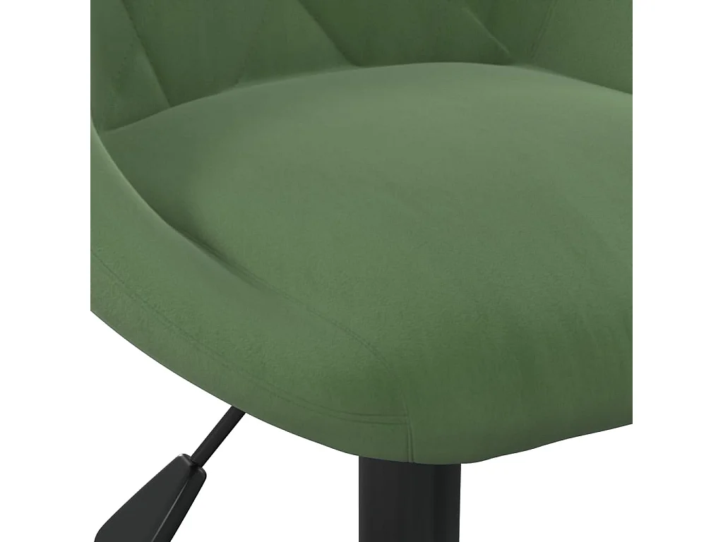 Chaises pivotantes à manger lot de 6 vert foncé velours