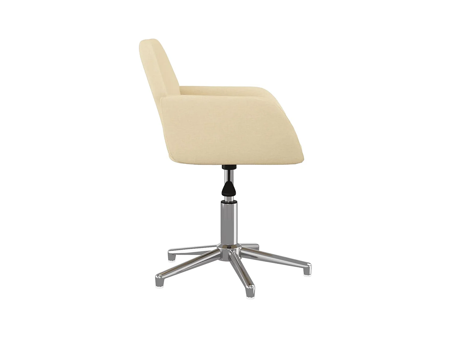 Chaises pivotantes à manger lot de 2 Crème Tissu