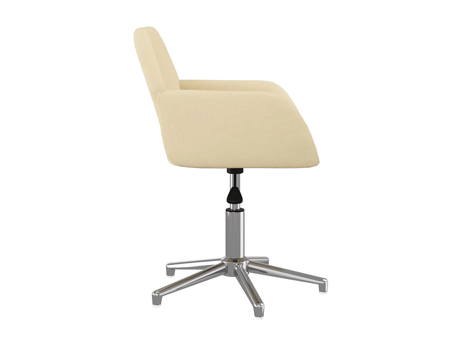 Sillas de comedor giratorias 2 unidades tela color crema