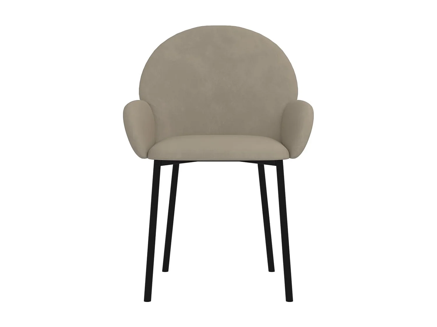 Chaises à manger lot de 2 Gris clair Velours