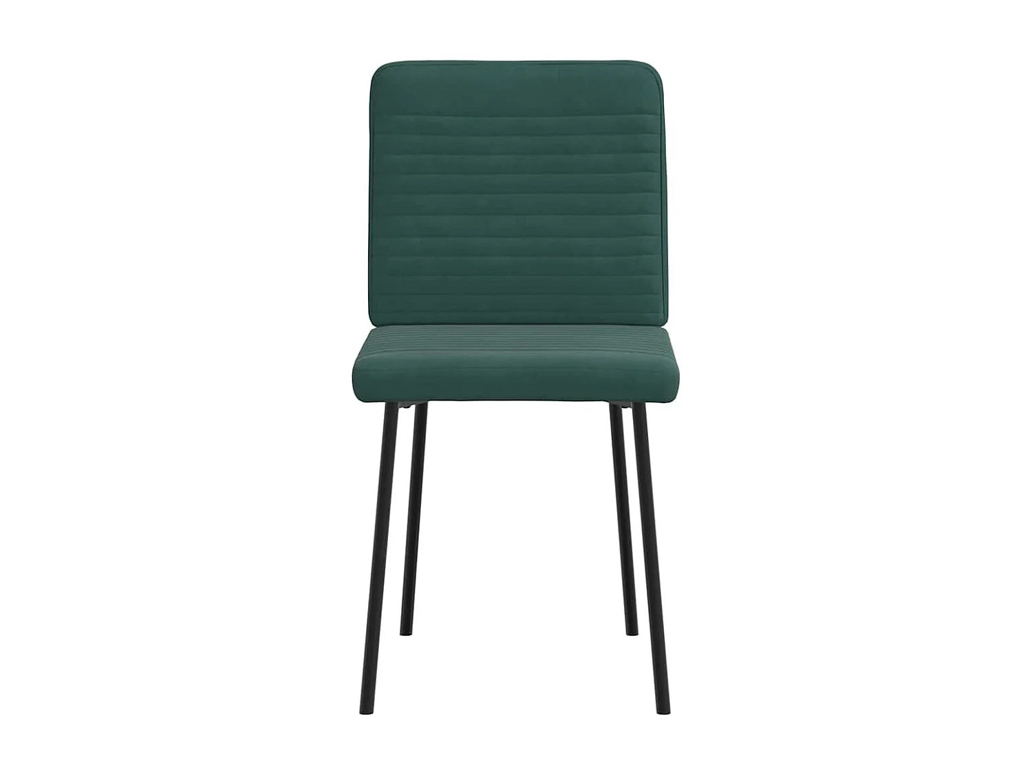 Chaises à manger lot de 2 Vert foncé Velours