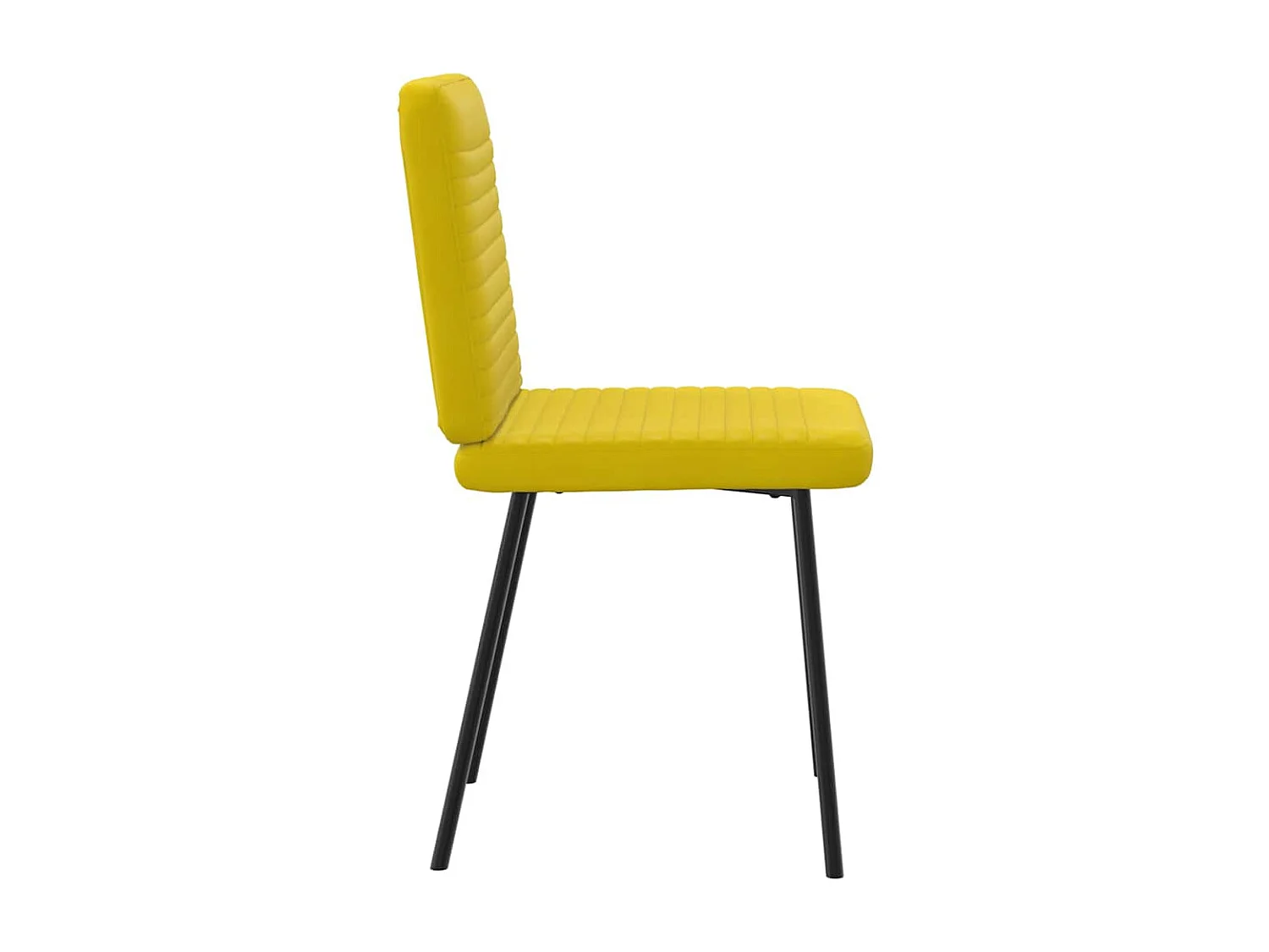 Chaises à manger lot de 4 jaune velours