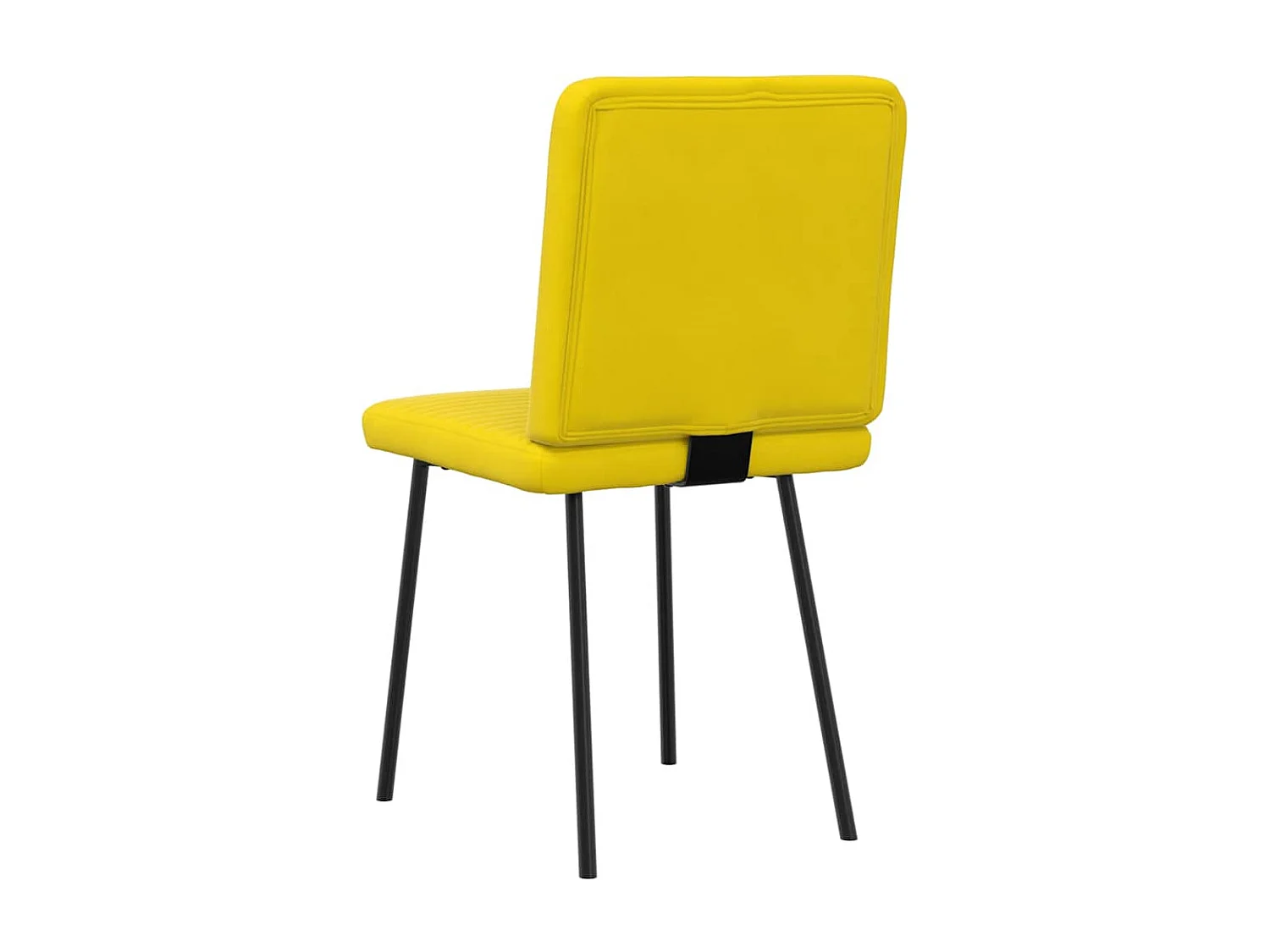 Chaises à manger lot de 4 jaune velours