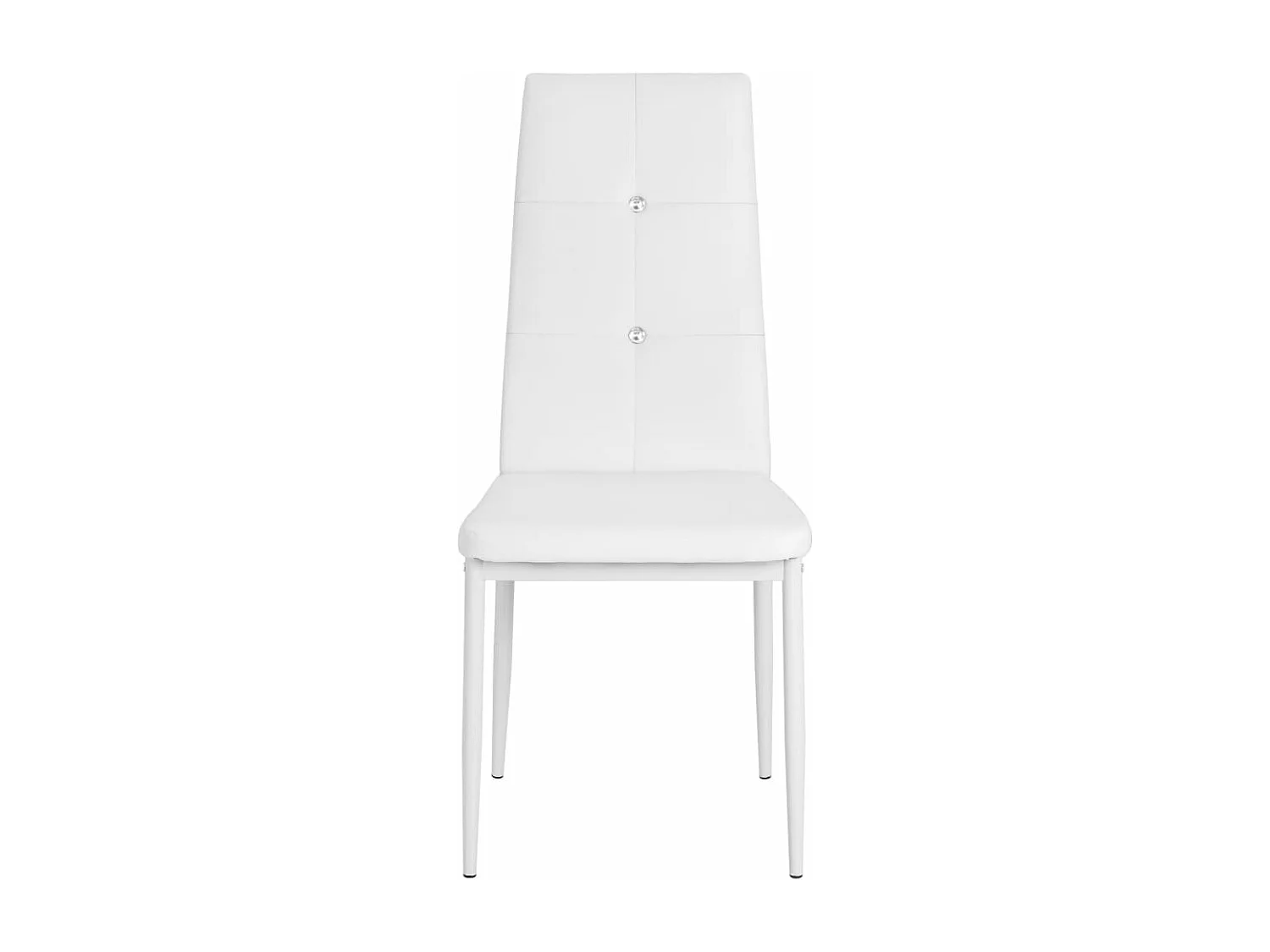 Chaises à manger lot de 2 blanc similicuir