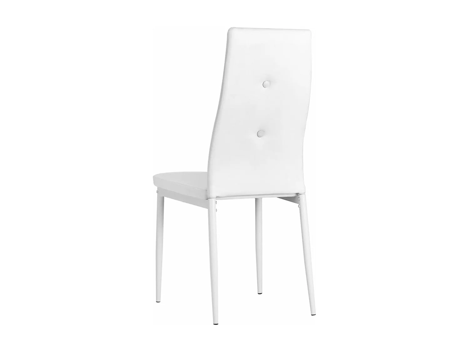 Chaises à manger lot de 2 blanc similicuir