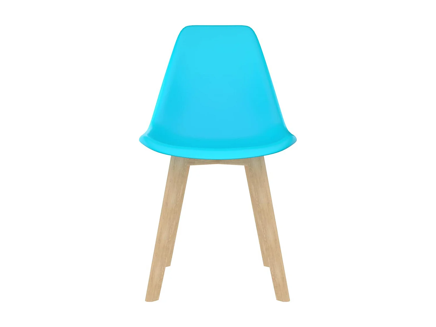Sillas de comedor 4 unidades plástico azul