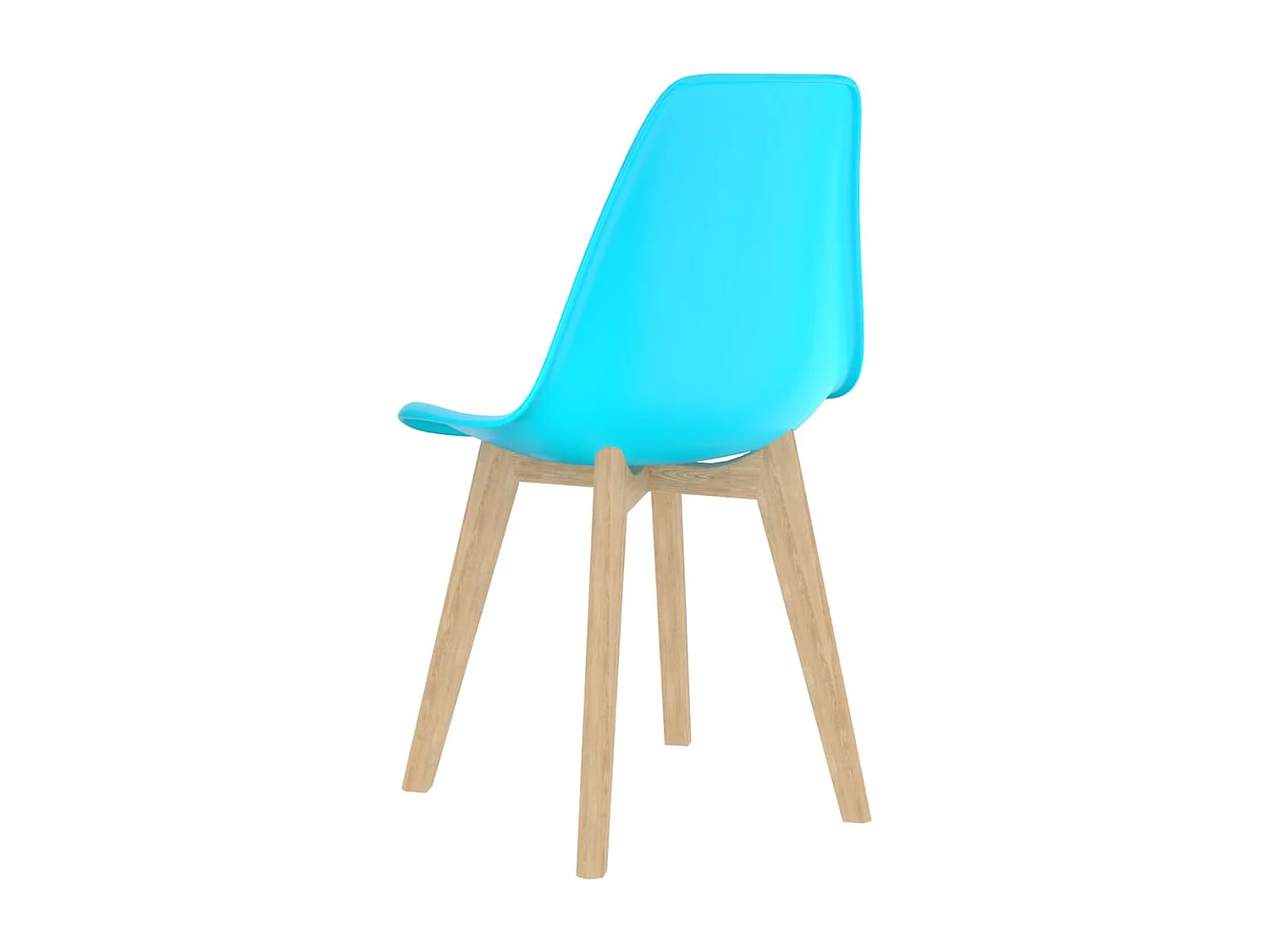 Sillas de comedor 4 unidades plástico azul