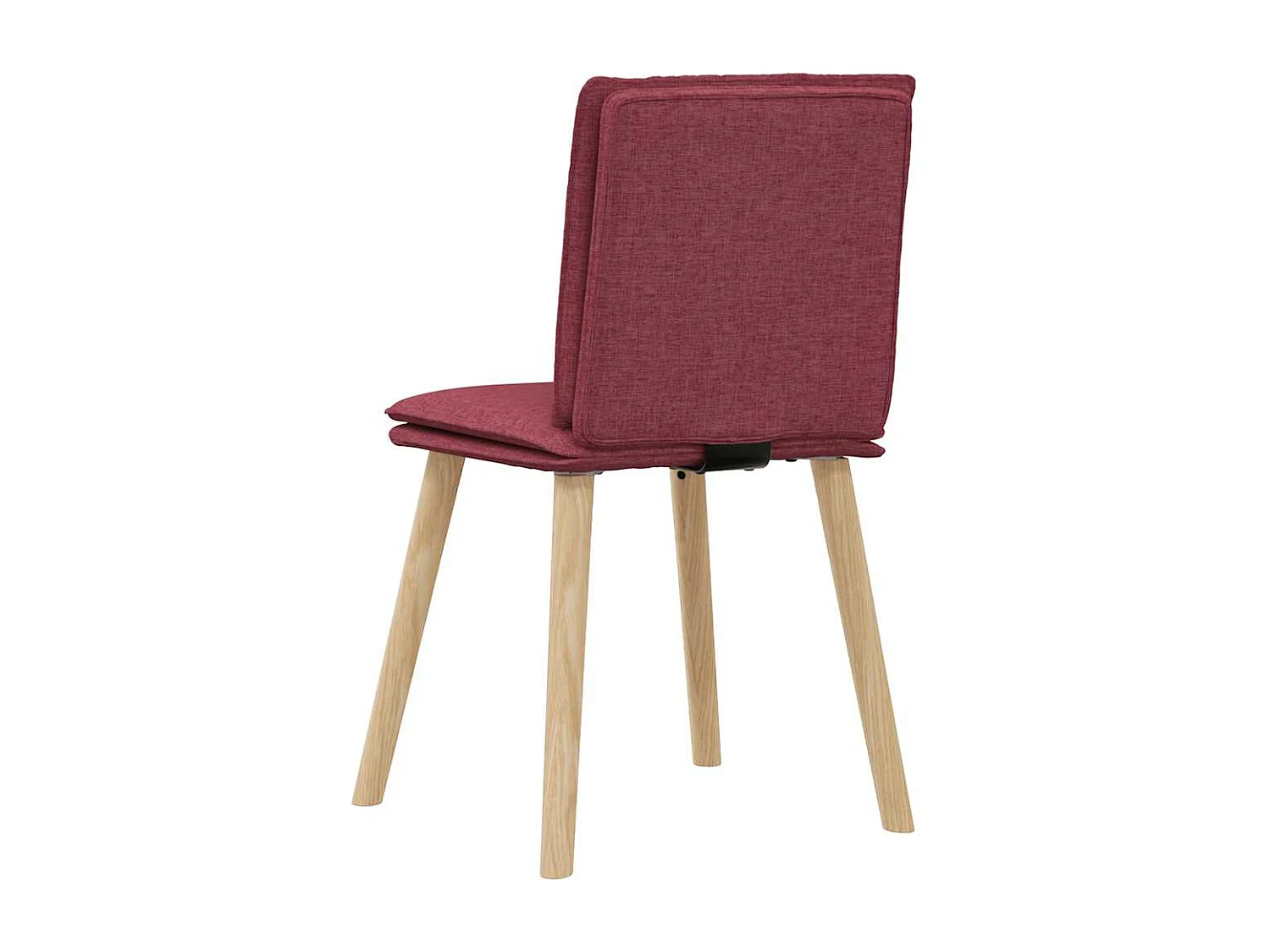 Chaises à manger lot de 2 rouge bordeaux tissu