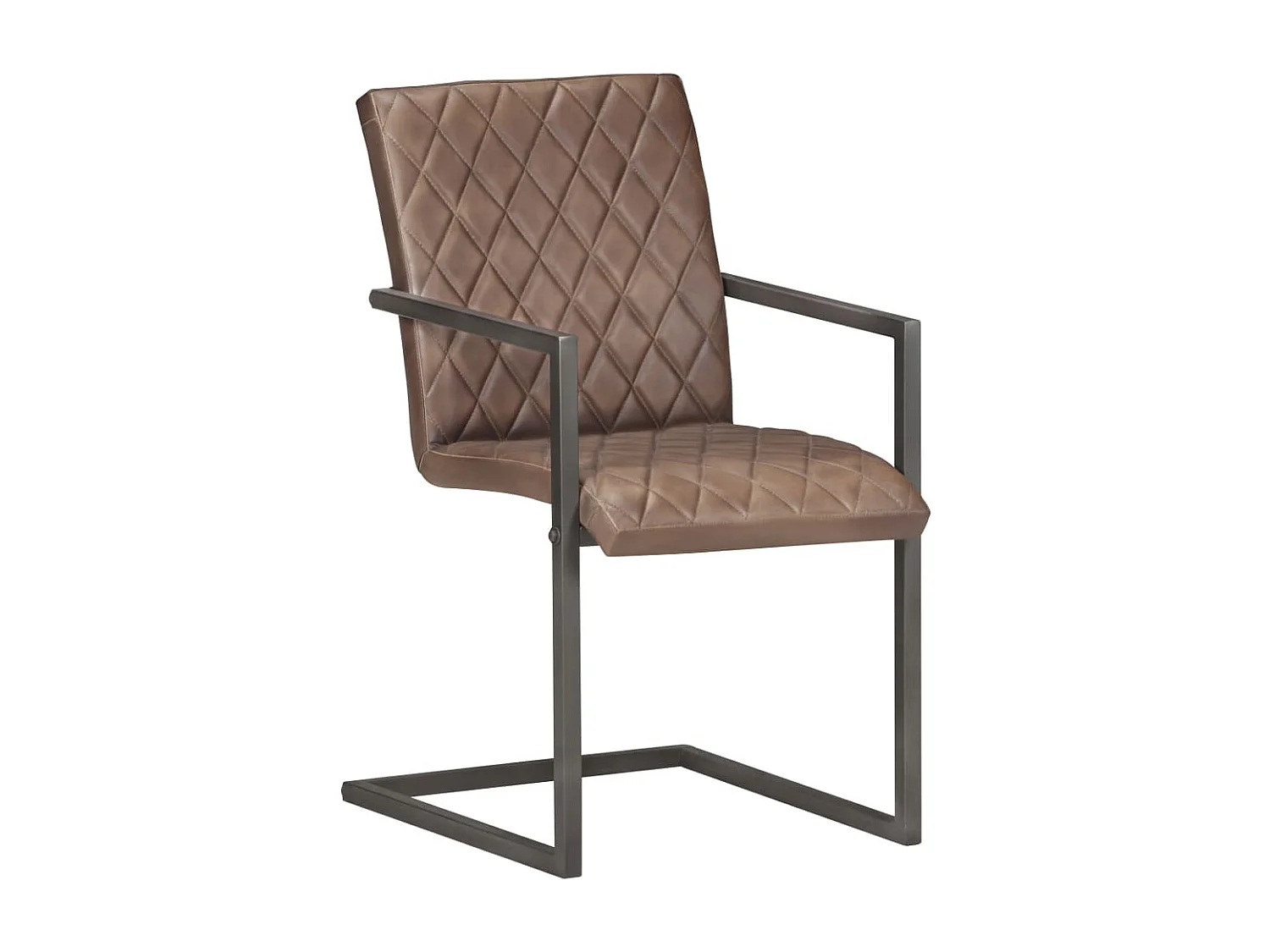 Eetkamerstoelen 6 st echt leer bruin