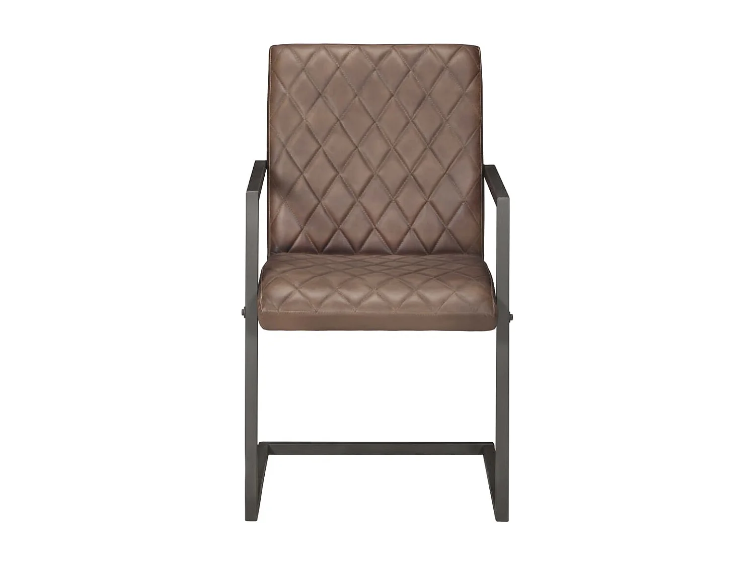 Eetkamerstoelen 6 st echt leer bruin