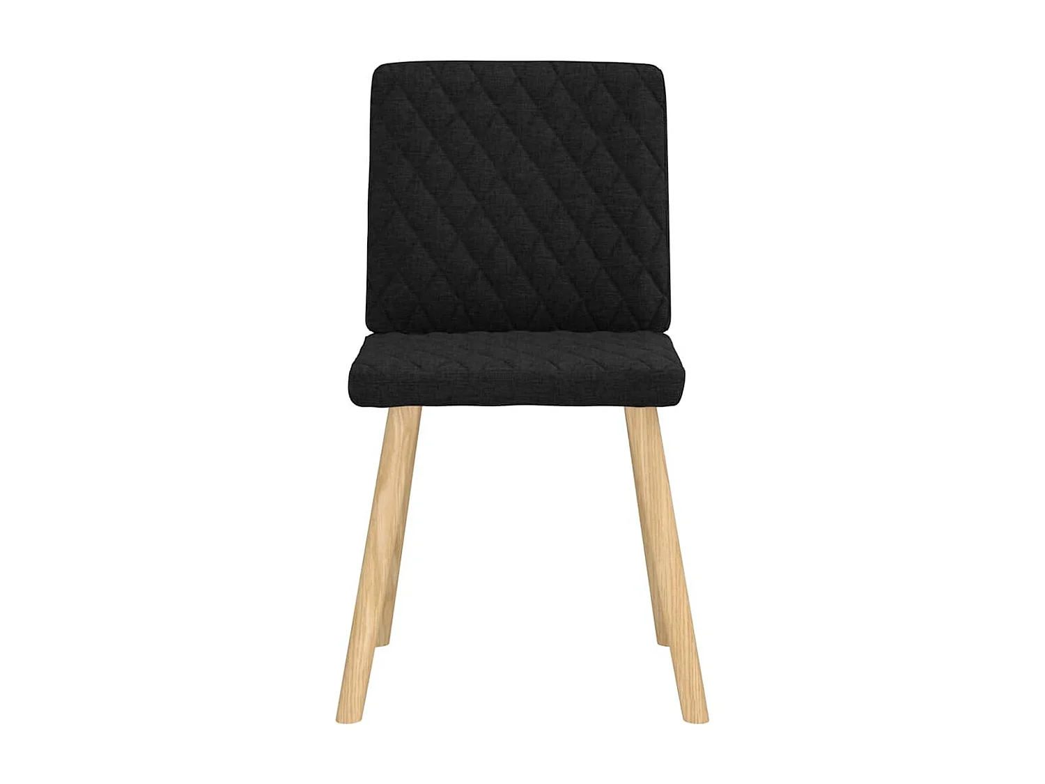 Chaises à manger lot de 4 noir tissu