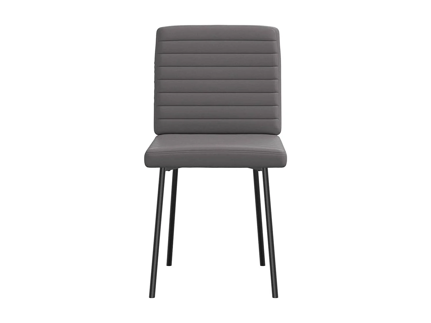 Chaises à manger lot de 2 gris similicuir