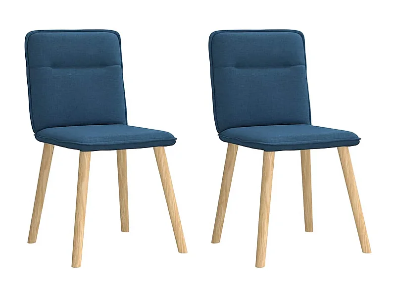 Eetkamerstoelen 2 st stof blauw