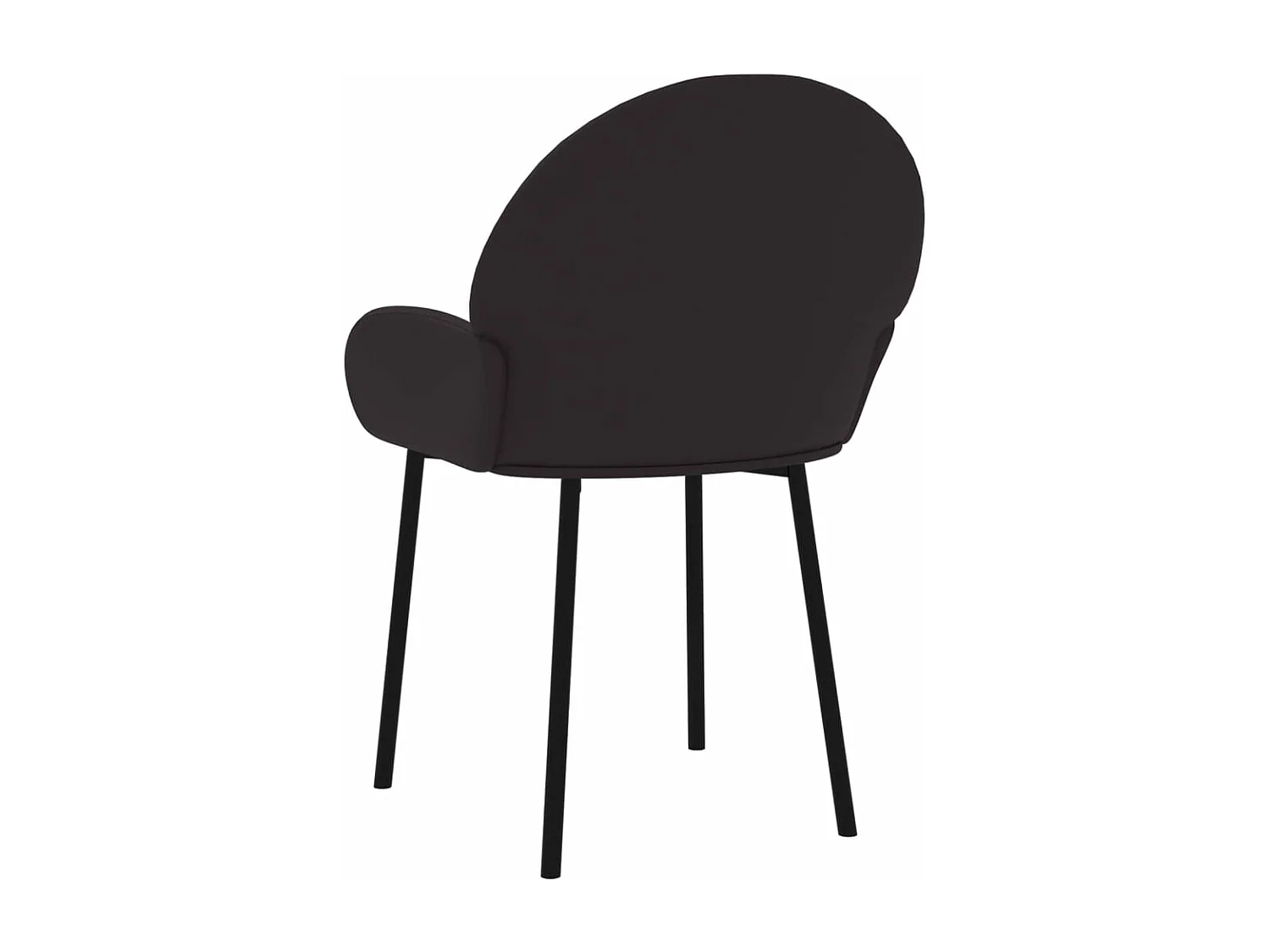 Chaises à manger lot de 2 noir similicuir