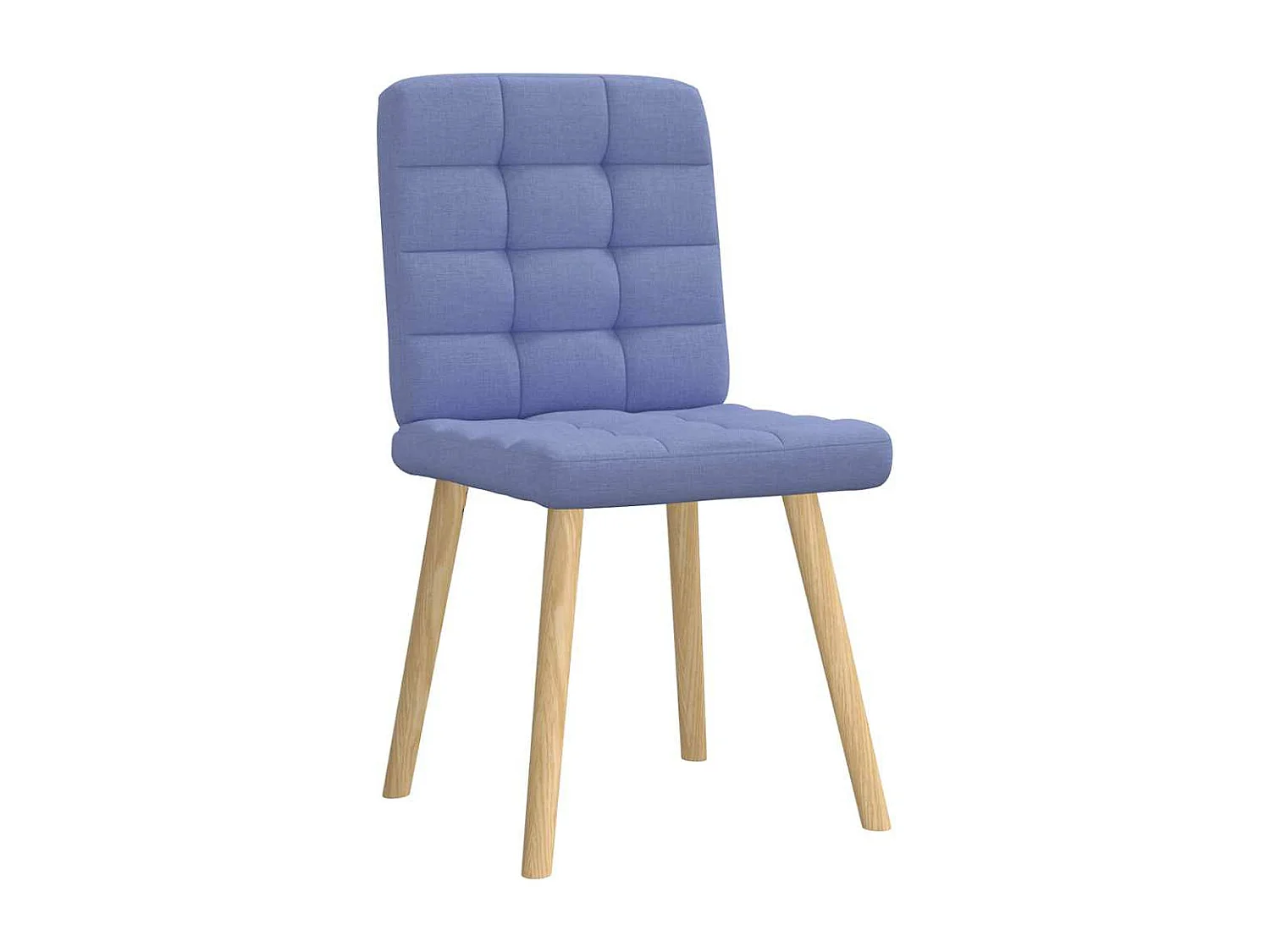 Chaises à manger lot de 2 bleu jean tissu