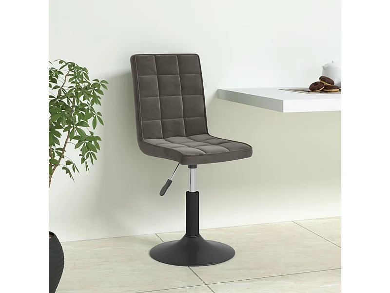 Eetkamerstoelen draaibaar 6 st fluweel donkergrijs