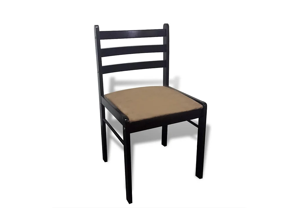 Sillas de comedor 6 unidades madera maciza y terciopelo marrón