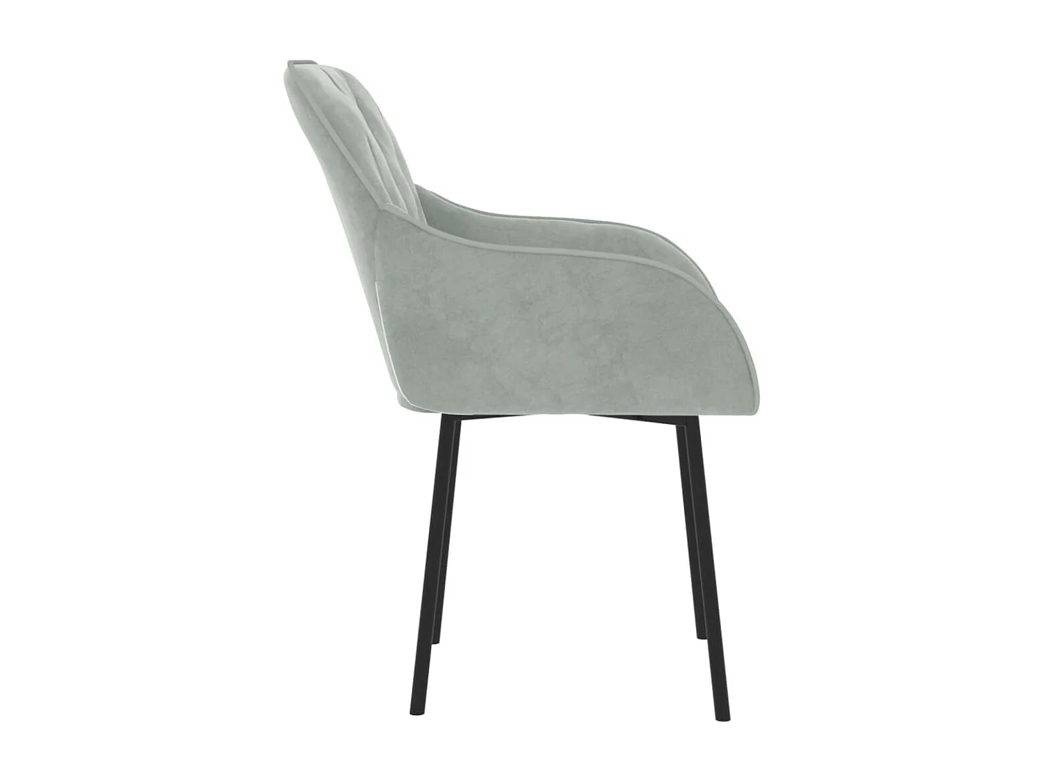 Chaises à manger lot de 2 Gris clair Velours