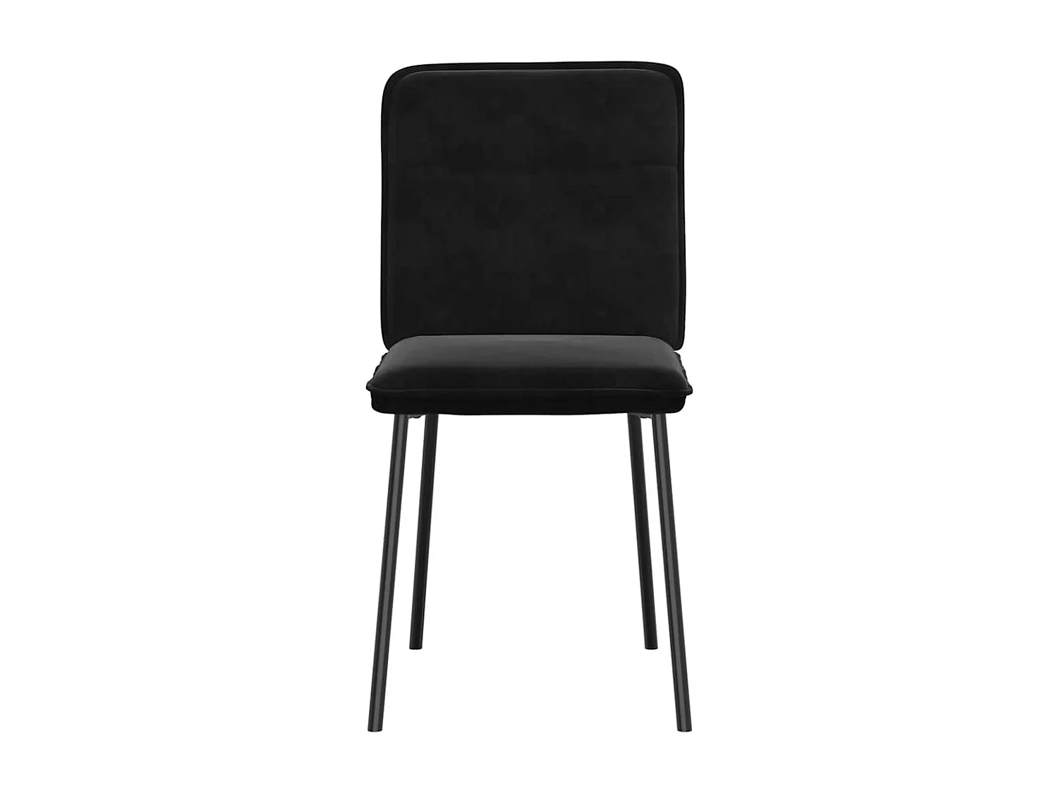 Chaises à manger lot de 2 Noir Velours