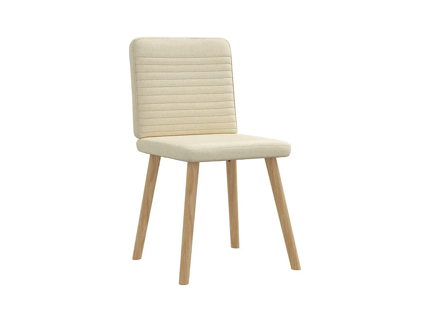 Chaises à manger lot de 4 crème tissu