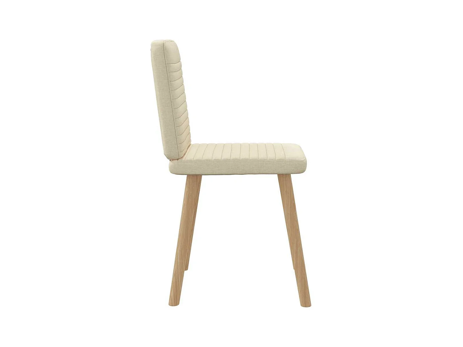 Chaises à manger lot de 4 crème tissu