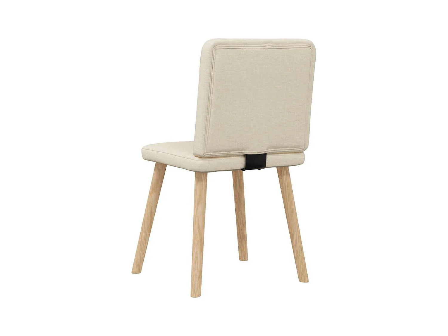 Chaises à manger lot de 4 crème tissu