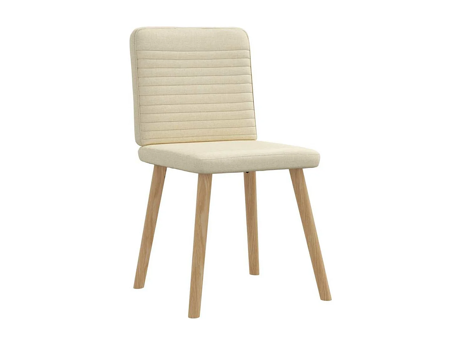 Chaises à manger lot de 4 crème tissu