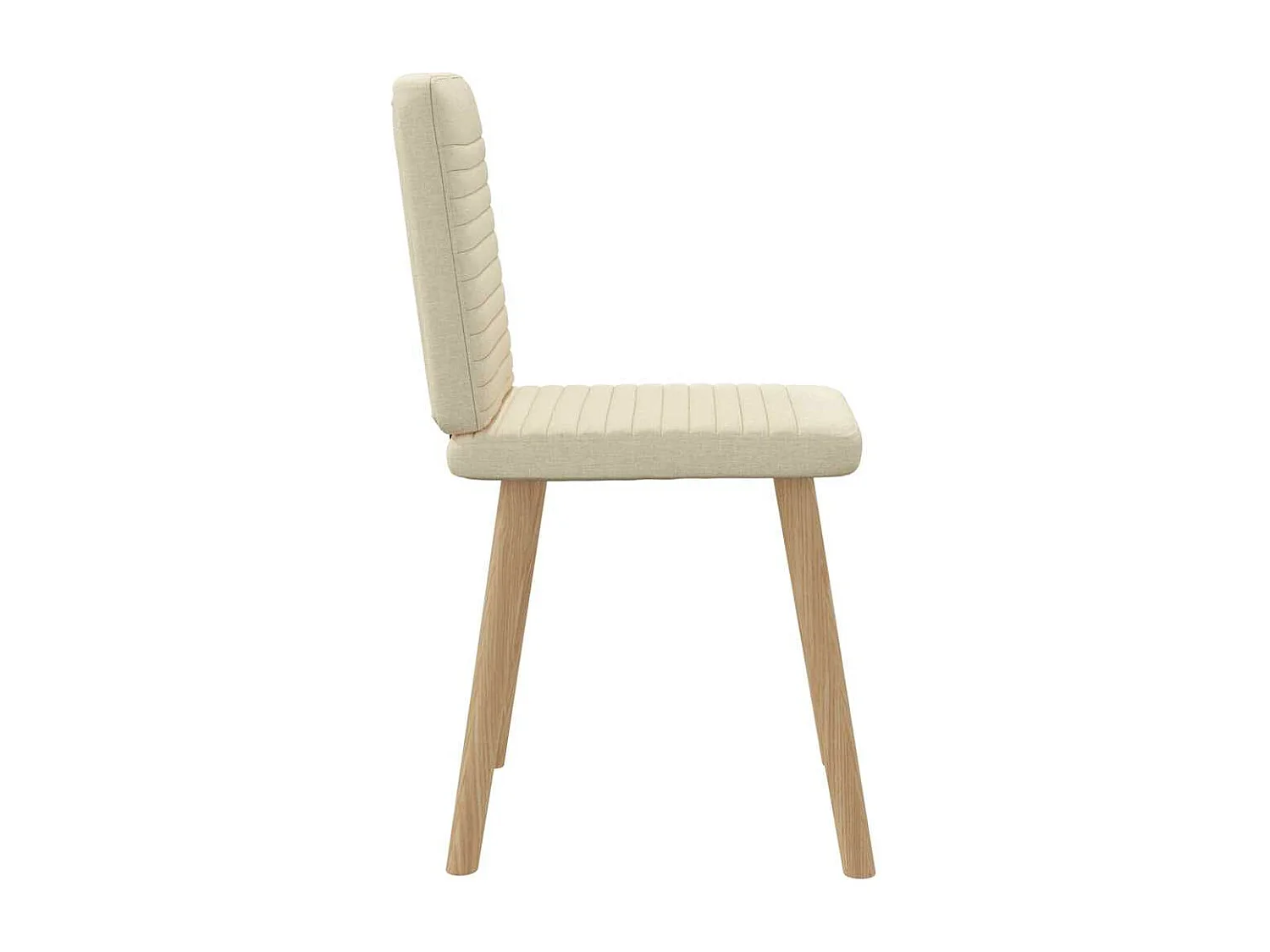 Chaises à manger lot de 4 crème tissu