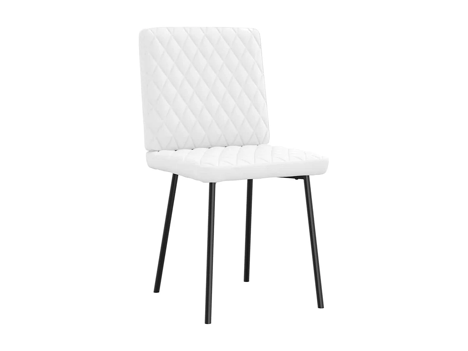 Sillas de comedor 2 unidades cuero sintético blanco