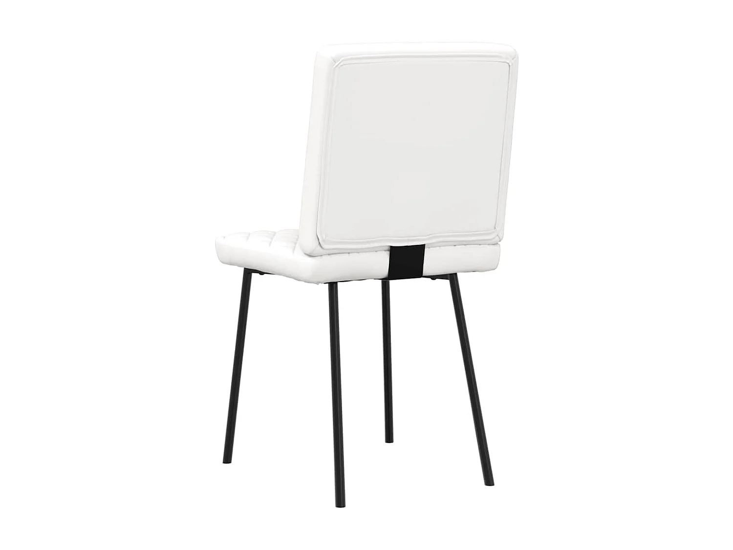 Sillas de comedor 2 unidades cuero sintético blanco