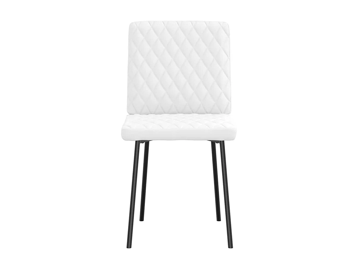 Chaises à manger lot de 2 blanc similicuir