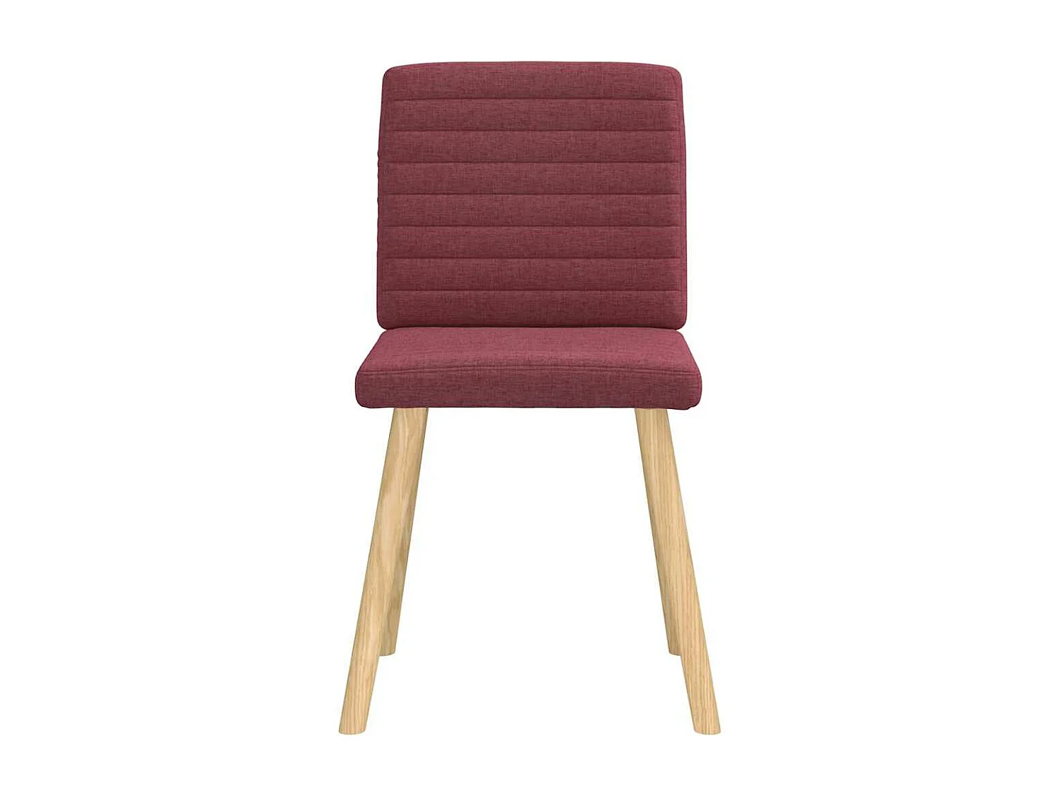Chaises à manger lot de 2 rouge bordeaux tissu