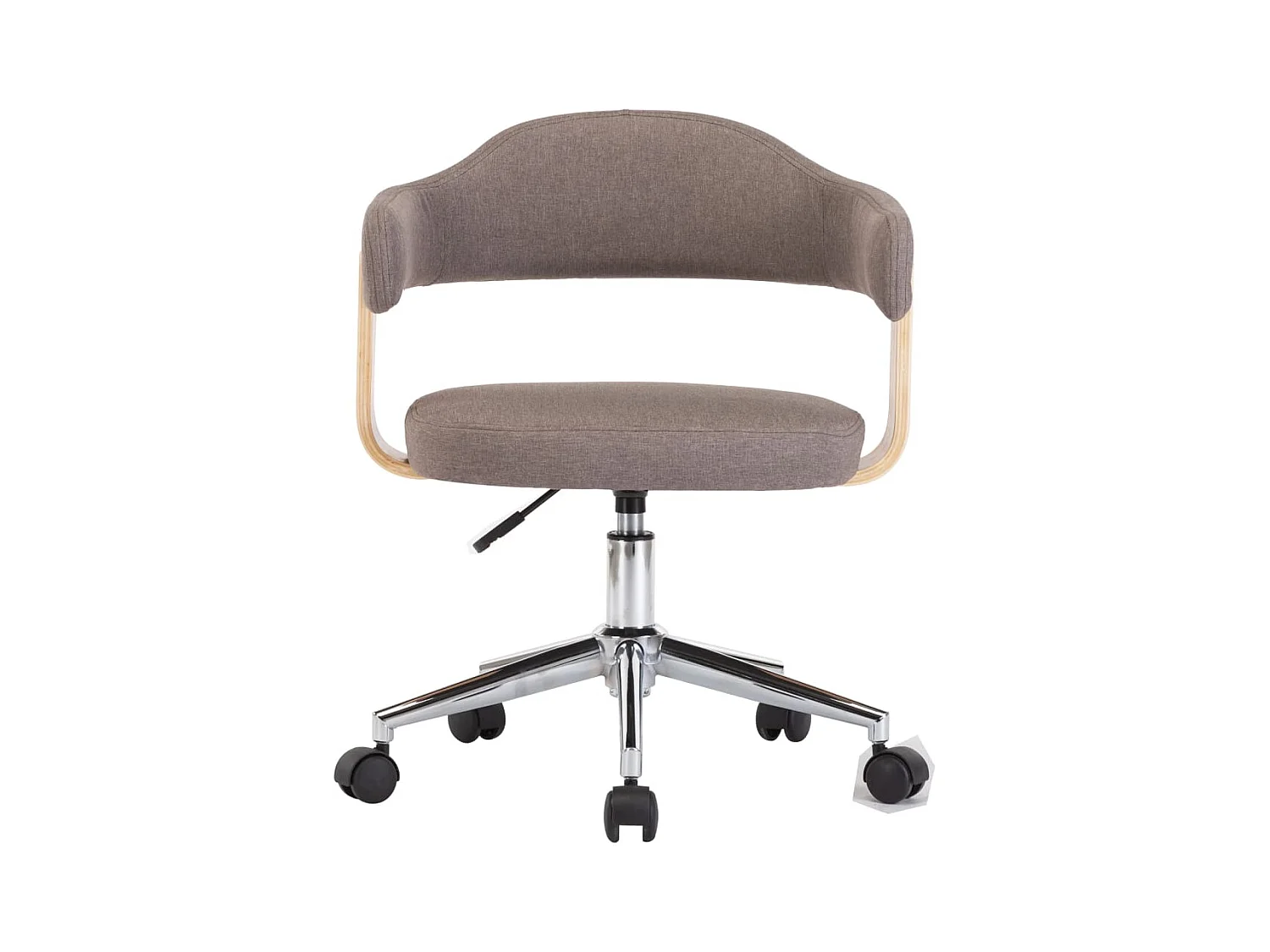 Chaises pivotantes à manger lot de 6 taupe bois courbé et tissu