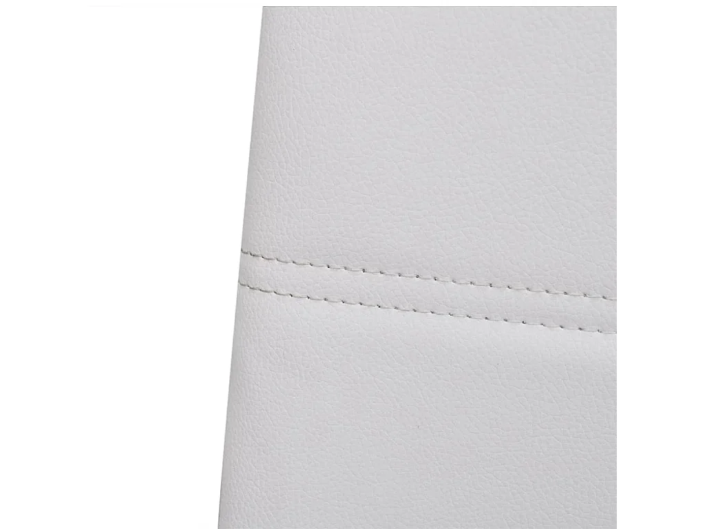 Chaises à manger cantilever lot de 6 blanc similicuir