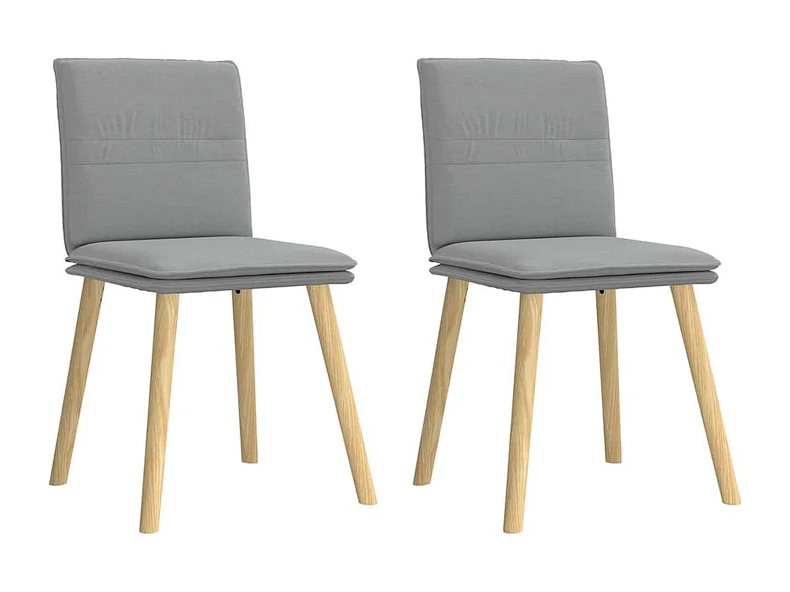 Sillas de comedor giratorias 2 unidades tela gris claro