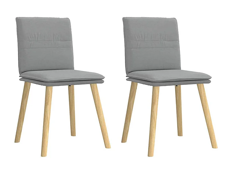 Chaises à manger lot de 2 gris clair tissu